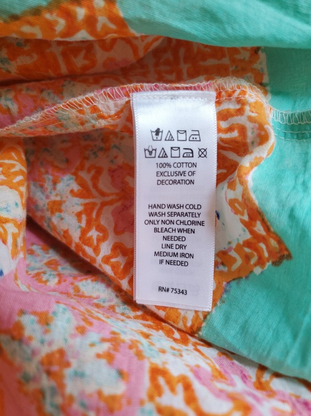 Sigrid Olsen Multi-Color Printed Tunic Top — Yellow & Teal Accents - Picture 7 of 7